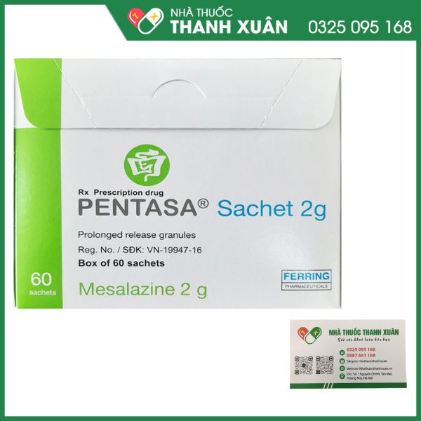 Pentasa® Sachet 2g - điều trị viêm đại tràng và bệnh Crohn thể vừa và nhẹ